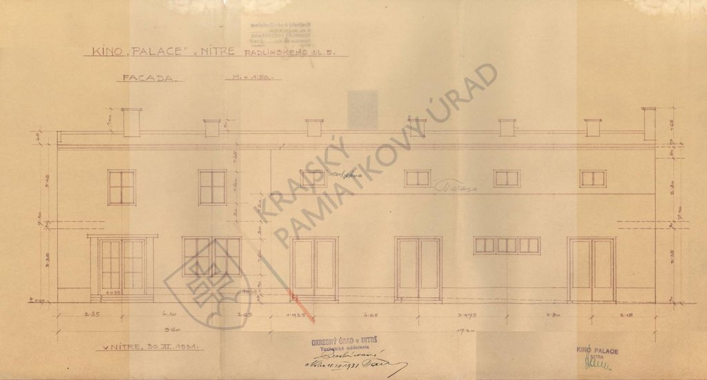 Pôvodné plány z rokov 1925 a 1931. Zdroj: Štátny archív v Nitre.