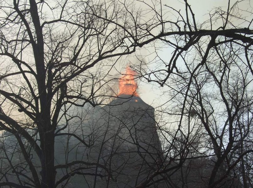 Krásna Hôrka, požiar hradu, zdroj dig.archív KPÚ Košice