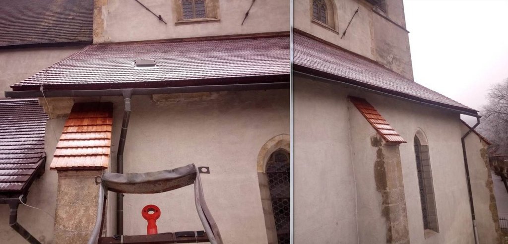 6 - Štítnik, ev.av.kostol – oprava krovu, krytiny (pohľad na strechu nad severnou loďou po obnove), foto: M.Timár, KPÚ Košice