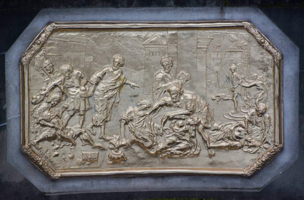 19 – Košická Immaculata – reliéf (alegória Moru), kópia na súsoší, foto: J. Gembický, KPÚ Košice