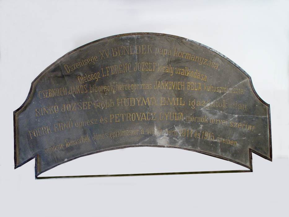 3. Pôvodná pamätná tabuľa, zdroj: Západoslovenské múzeum v Trnave