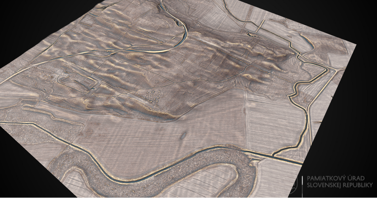 Mohylník v Kráľovskom Chlumci v polohe Eros, 3Dmodel Mohylník v Kráľovskom Chlumci v polohe Eros, 3Dmodel