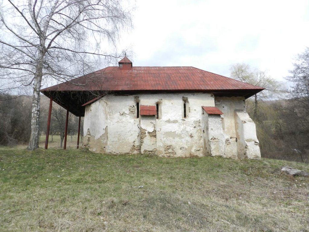 Rakovnica, Kostol sv. Márie Magdalény, južná fasáda kostola. Foto: M. Kalinová, 2019