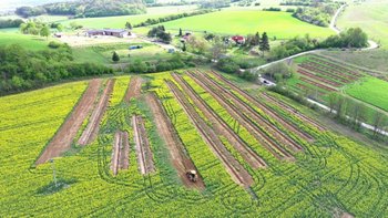 01  Letecký pohľad na lokalitu výskumu, 1. etapa – predstihová sondáž, zdroj: archív Herbaria Real s.r.o.