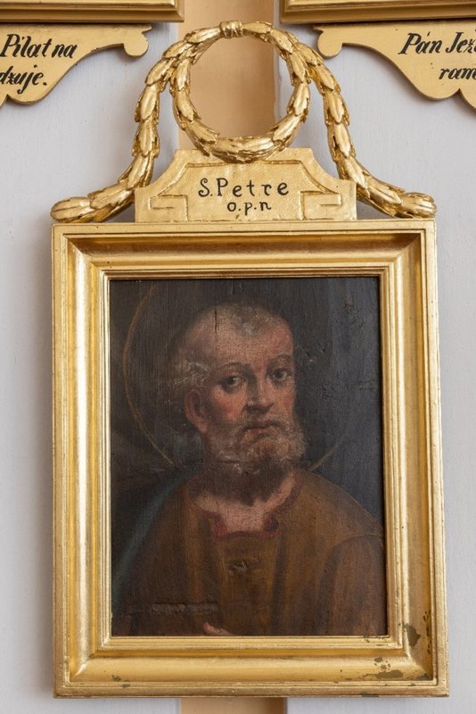 Sv. Petra, závesný obraz v rímskokatolíckom Kostole Navštívenia Panny Márie, Drahovce-Dolné Voderady, PÚ SR (foto: J. Šipöcz)
