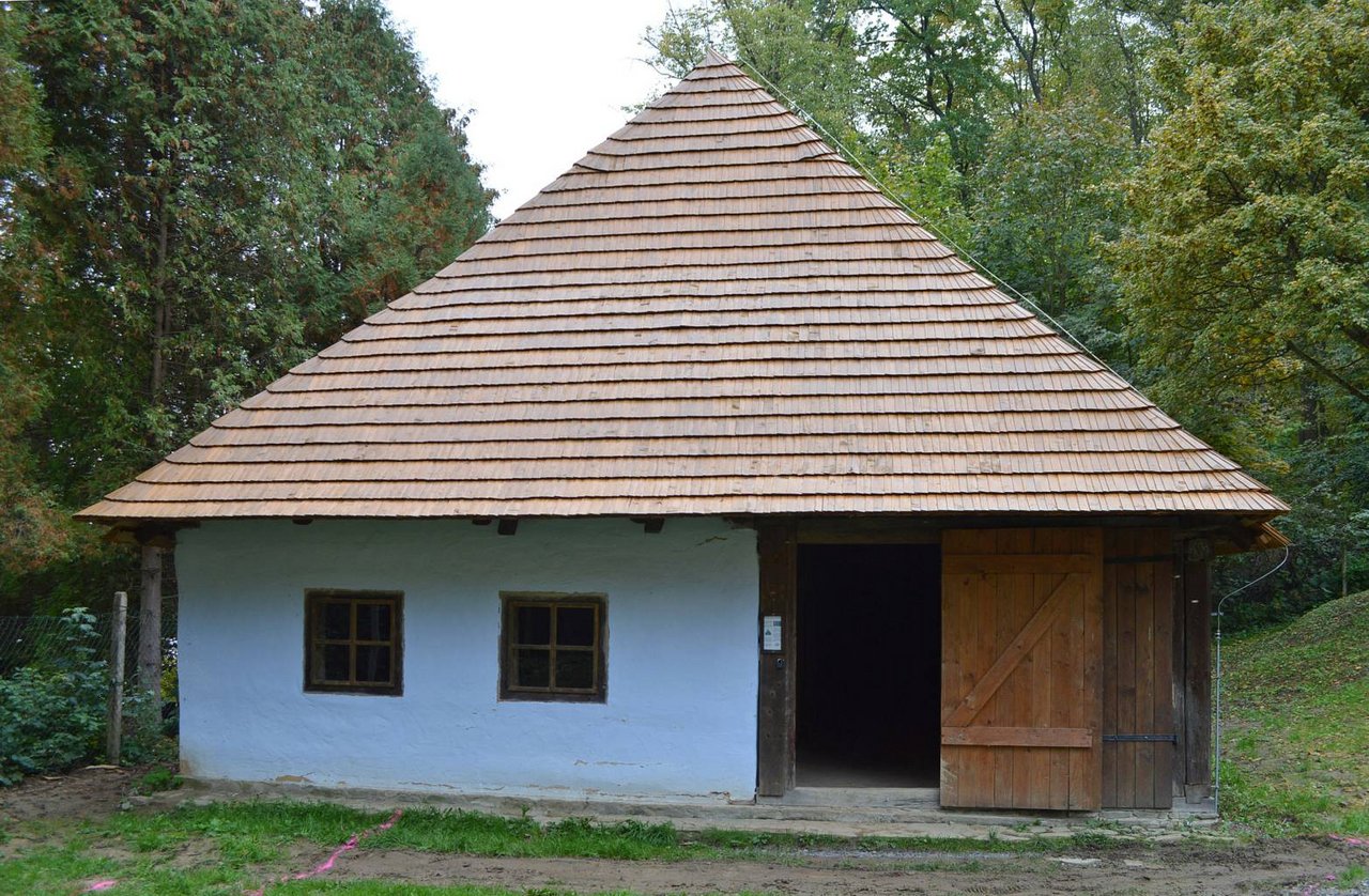 Obytný dom z Bardejova, transferovaný do expozície ľudovej architektúry v Bardejovských Kúpeľoch, foto: T. Kowalski