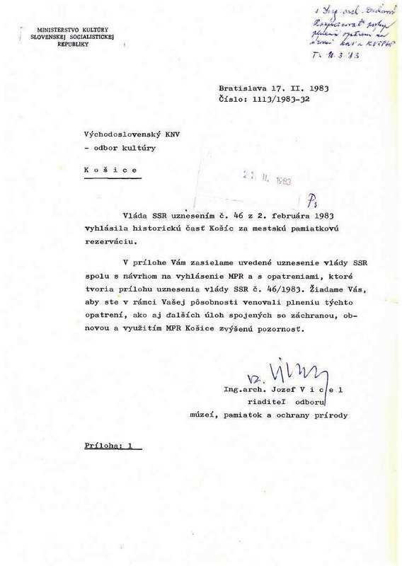 Sprievodny.list.MK SSR.1983. zdroj archiv KPU Kosice