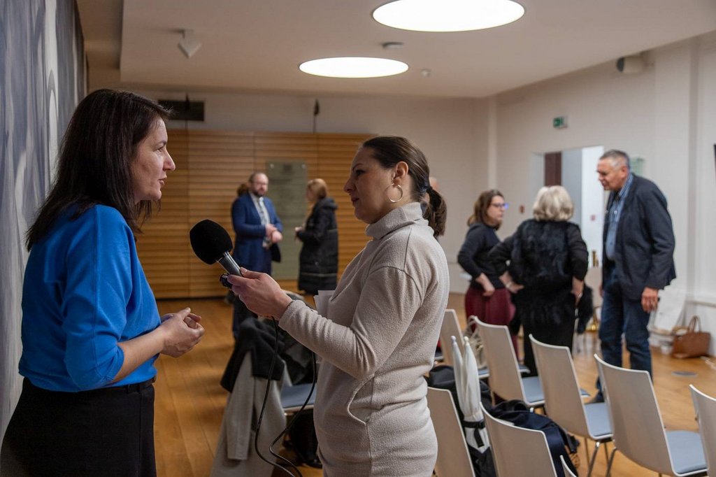 Na tlačovej konferencii v predsálí Zimnej jazdiarne boli verejnosti predstavení laureáti ocenení Výročnou cenou časopisu Pamiatky a múzeá za rok 2024, foto: J. Šipöcz (PÚSR)