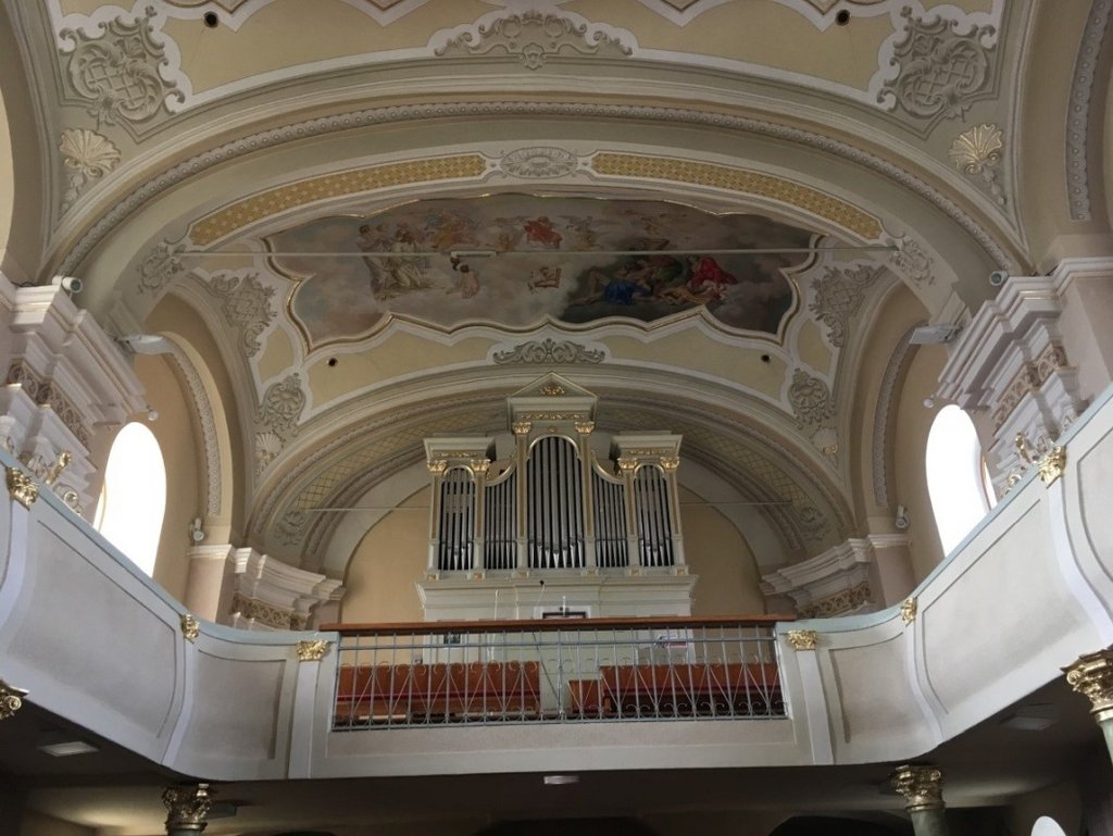 Pohľad na emporu s organom. Foto: A.Bunčeková, PÚ SR 2018