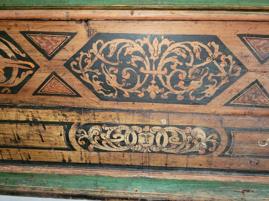 Detail odkrytej pôvodnej maľovanej výzdoby, foto: archív KPÚ Prešov