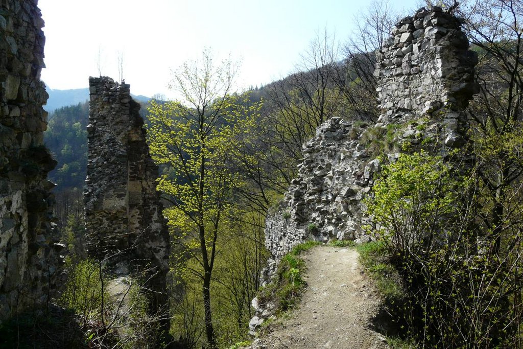 Palác hradný II, západné ukončenie západného traktu paláca pohľad z V, foto P.Škulavík 04/2016