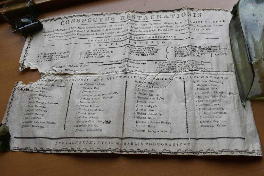 03 – Pergamenový papier s latinskými textami nájdený v kežmarskej Redute