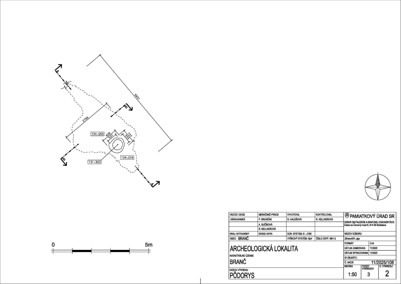 8	Pôdorys zdokumentovaného lochu,  zdroj: odbor digitalizácie a grafickej dokumentácie PÚ SR