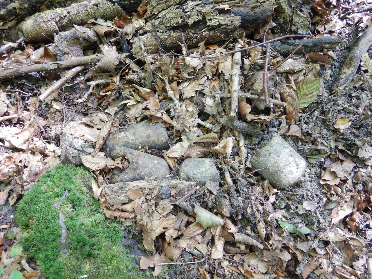 Povrchový nález betónových mín, zdroj: KPÚ Trnava, foto: M. Sládok