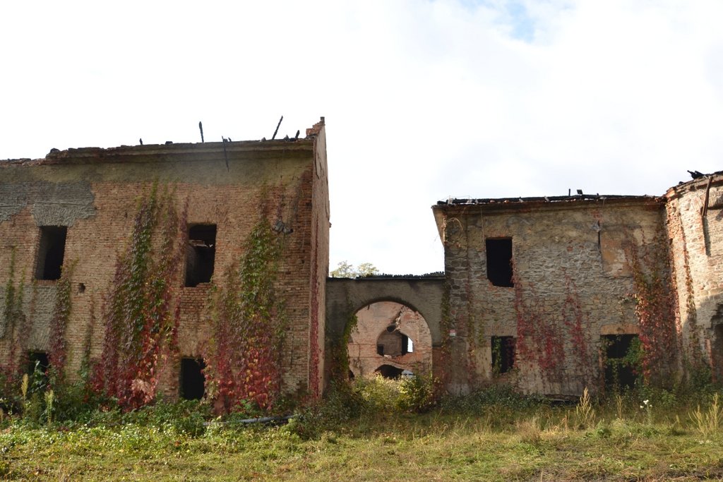Kaštieľ v Ožďanoch - stav po požiari 2019