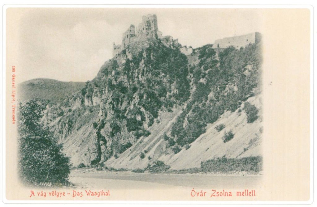 Pohľadnica s vyobrazením hradu zač. 20.storocia, zdroj: Slámka, Miroslav – Petrakovič, Juraj - Horanský, Peter (eds.) Krajina hradov. Slovenské hrady na starých pohľadniciach. Pezinok 2010