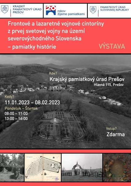 Výstava vojnové cintoríny na KPÚ Prešov plagát