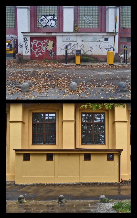 Jazdiareň (Šport. hala pred a po obnove detail, foto R. Kiráľ
