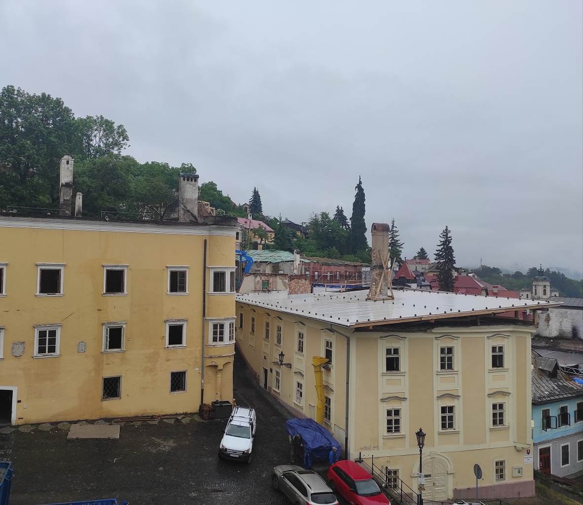 Stav objektov po požiari v Banskej Štiavnici, Foto: KPÚ Banská Bystrica, pracovisko Banská Štiavnica