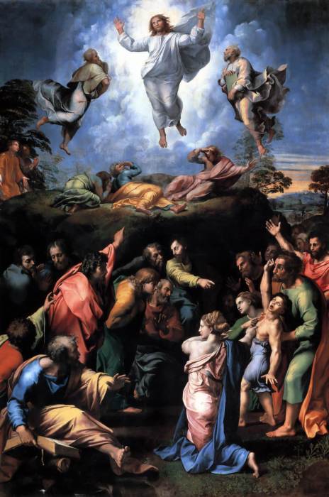 08 -  Raffael Santi: Premenenie Pána, 1516 – 1520. Vatikán, Musei vaticani – Pinacoteca vaticana. Zdroj: wikimedia.commons.org