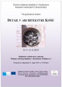 Pozvánka na výstavu Detail v architektúre Košíc