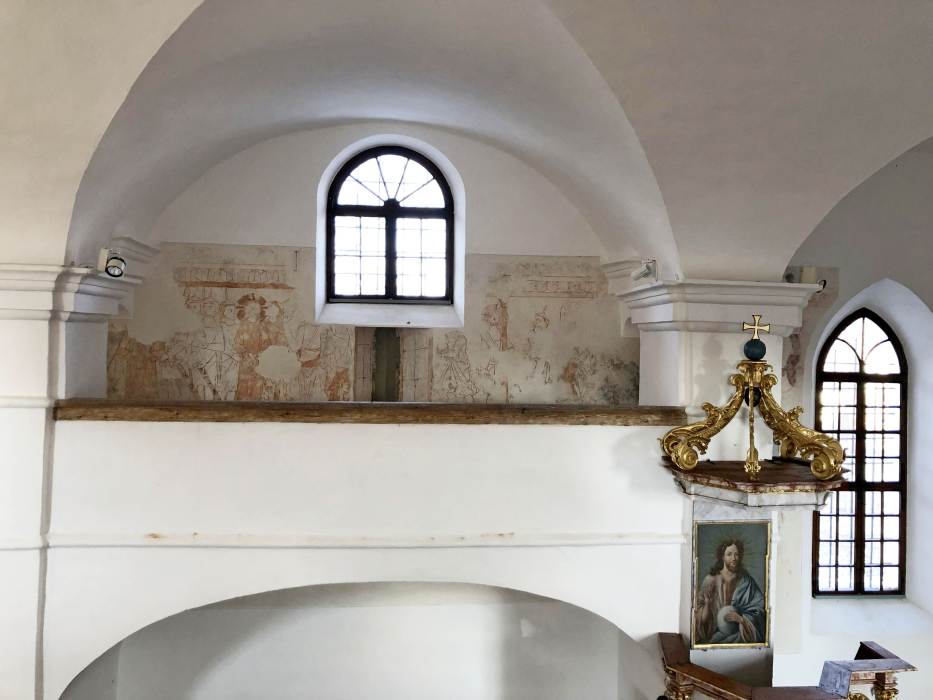 05 - Fresky – pašiový cyklus, na severnej stene po reštaurovaní kostola v Modre, autor: M. Belohorcová, KPÚ Bratislava