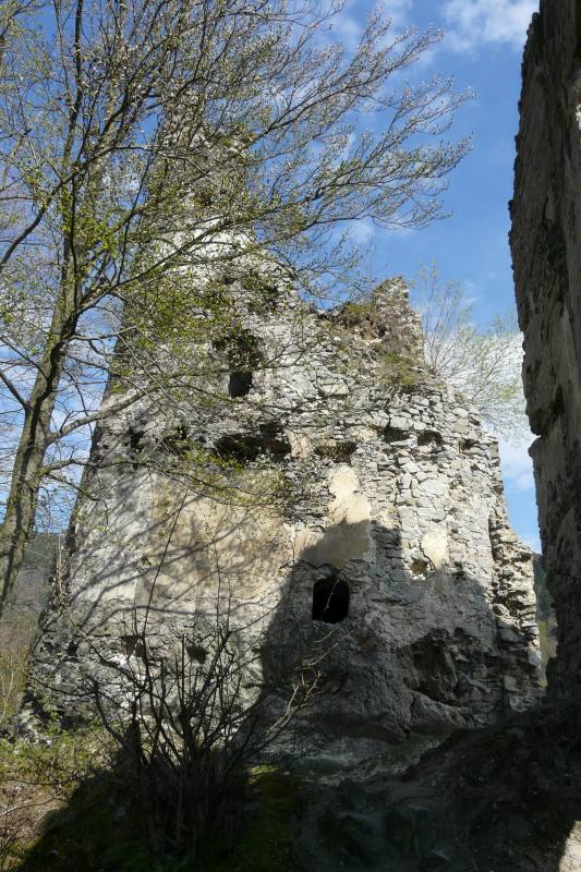 Veža obytná, západná fasáda celkový pohľad zo Z, foto P.Škulavík 04/2016